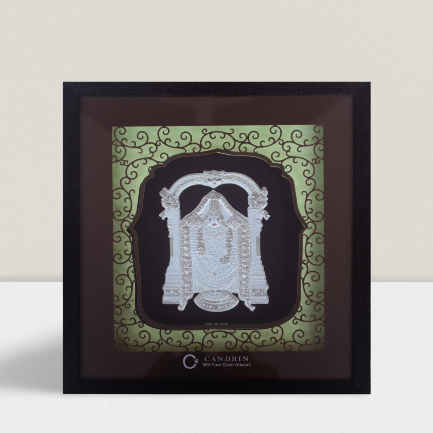 CANDRIN SILVER FRAME/ TIRUPATI BALA JI SILVER FRAME / TIRUPATI BALA JI SILVER FRAME / CANDRIN TIRUPATI BALA JI / SILVER FOIL FRAME/ TIRUPATI BALA JI / CANDRIN /SILVER FRAME / TIRUPATI BALA JI SILVER FRAME