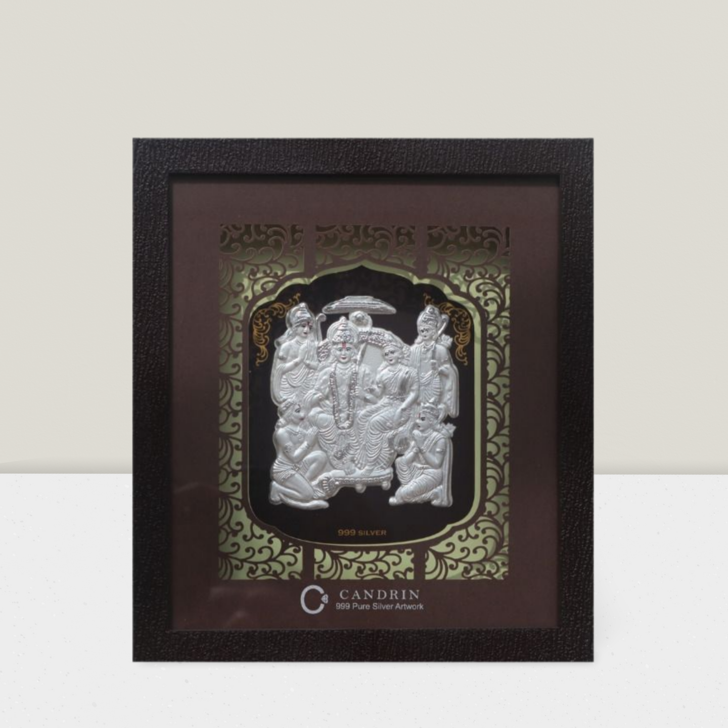 CANDRIN 999 SILVER FRAME RAMDARBAR JI LED FRAME / SILVER FOIL FRAME / SILVER GOD FRAME / SIYARAM JI SILVER FRAME / SILVER LED FRAME / DARBAR FRAME / SILVER FOIL FRAME
