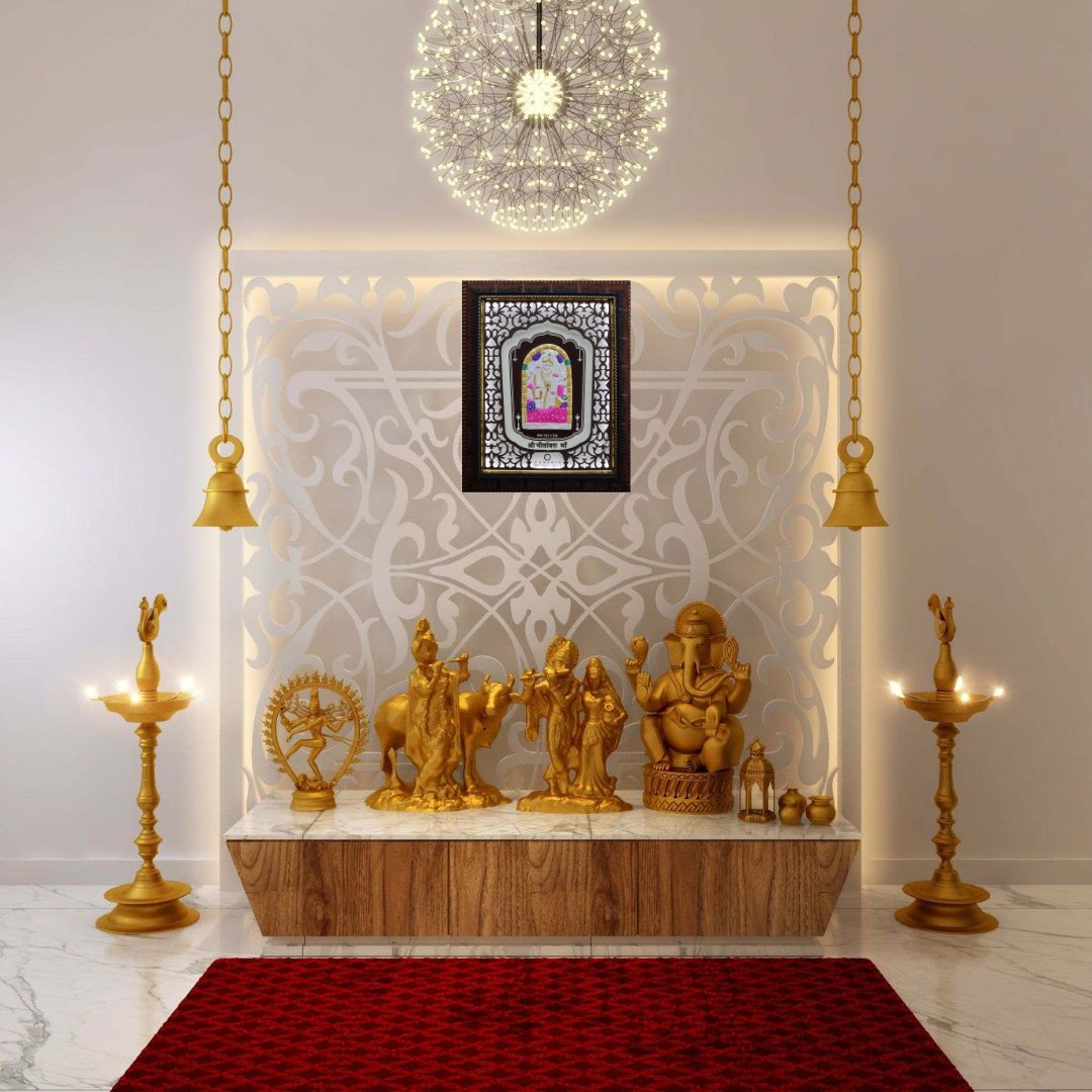 CANDRIN 999 SILVER FRAME PEETAMBRA MAA LED FRAME / SILVER FOIL FRAME / SILVER GOD FRAME / DATIYA MATA RANI SILVER FRAME / SILVER LED FRAME / SILVER FOIL FRAME / MATA RANI JI SILVER FRAME