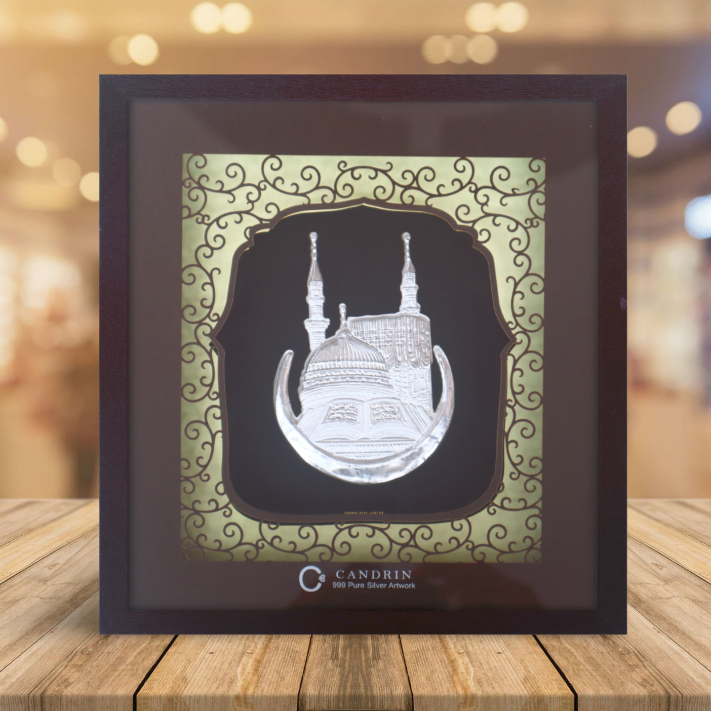 CANDRIN 999 SILVER FRAME MECCA LED FRAME / SILVER FOIL FRAME / SILVER GOD FRAME / MECCA SILVER FRAME / SILVER LED FRAME / MECCA FRAME / SILVER FOIL FRAME
