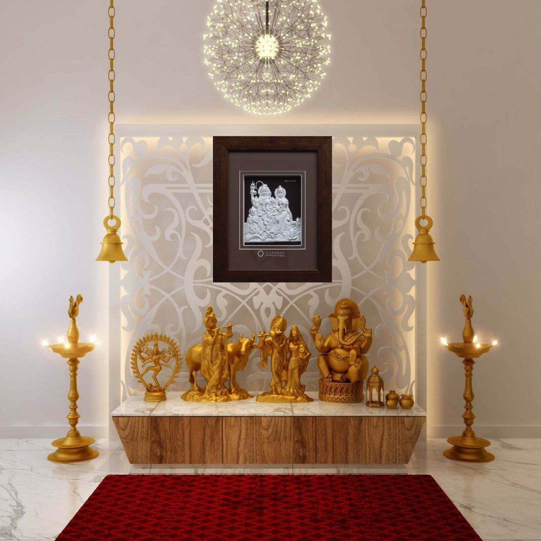 CANDRIN SILVER FRAME/ SHIV PARIVAR SILVER FRAME / SHIV PARIVAR SILVER FRAME / CANDRIN SHIV PARIVAR / SILVER FOIL FRAME/ SHIV PARIVAR / CANDRIN /SILVER FRAME / SHIV PARIVAR SILVER FRAME