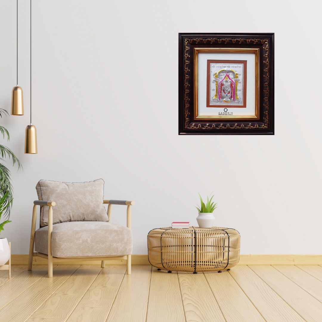 CANDRIN SILVER FRAME/ TIRUPATI BALA JI SILVER FRAME / TIRUPATI BALA JI SILVER FRAME / CANDRIN TIRUPATI BALA JI / SILVER FOIL FRAME/ TIRUPATI BALA JI / CANDRIN /SILVER FRAME / TIRUPATI BALA JI SILVER FRAME