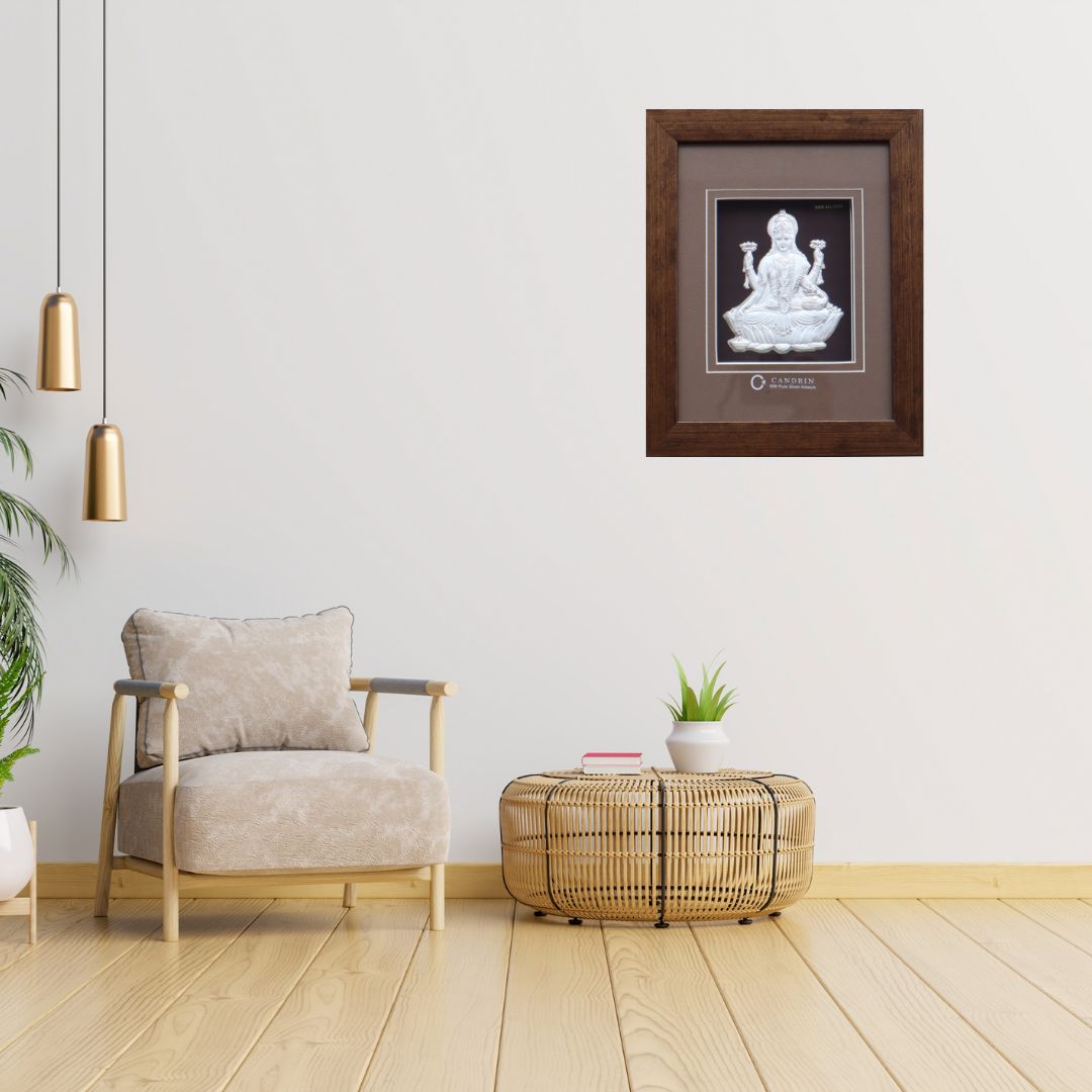 CANDRIN SILVER FRAME/LAXMI JI SILVER FRAME / LAXMI JI SILVER FRAME / CANDRIN LAXMI JI / SILVER FOIL FRAME/ LAXMI JI / CANDRIN /SILVER FRAME / LAXMI JI SILVER FRAME