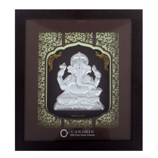 CANDRIN SILVER FOIL GANESH JI /GANESH JI SILVER FRAME / GANESH JI SILVER FRAME / CANDRIN GANESH JI  / SILVER FOIL FRAME/ GANESH JI / CANDRIN /SILVER FRAME / GANESH JI SILVER FRAME