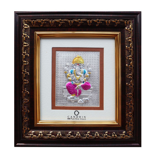 CANDRIN SILVER FRAME/  GANESHA SILVER FRAME /  GANESHA SILVER FRAME / CANDRIN  GANESHA / SILVER FOIL FRAME/  GANESHA / CANDRIN /SILVER FRAME /  GANESHA SILVER FRAME