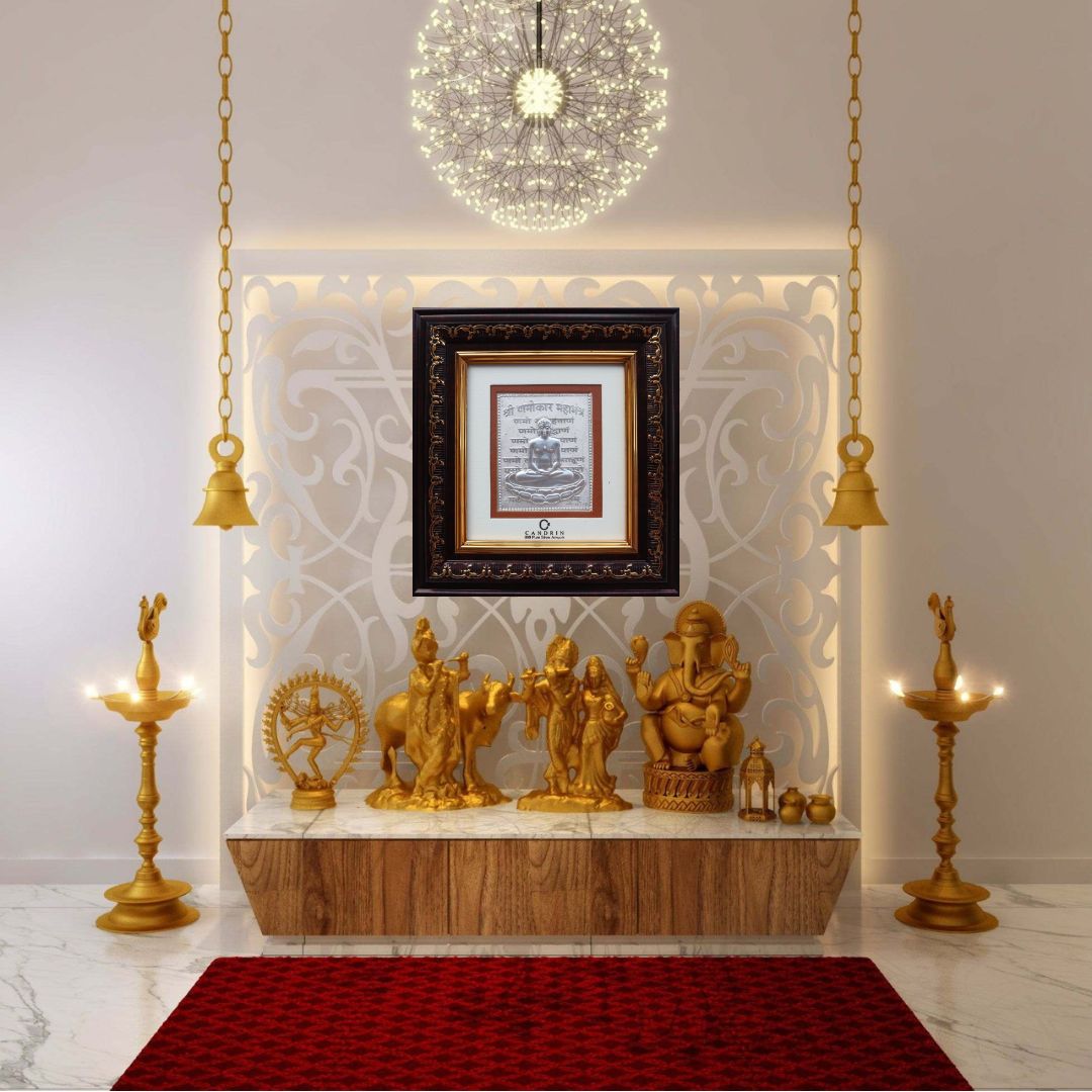 CANDRIN FRAME / CANDRIN SILVER FRAME / FRAME 999 SILVER FRAME /NAMOKAR MANTRA FRAME/ SILVER FRAME 999 / SILVER FOIL FRAME / PURE SILVER FRAME / NAMOKARMANTRA SILVER FRAME