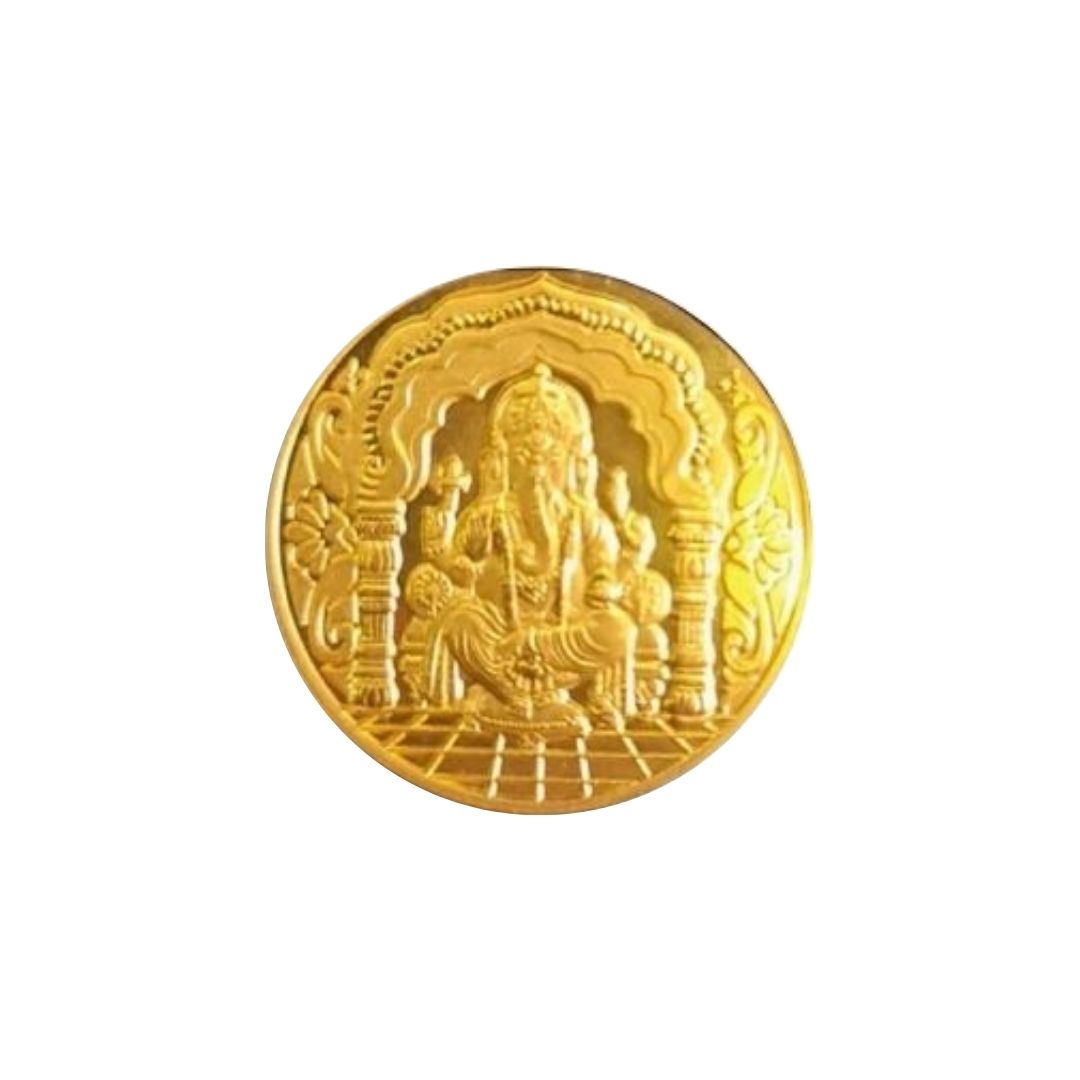 CANDRIN 999 GOLD GANESH JI COIN