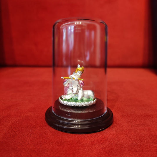 Krishna With Cow 999 Silver Idol