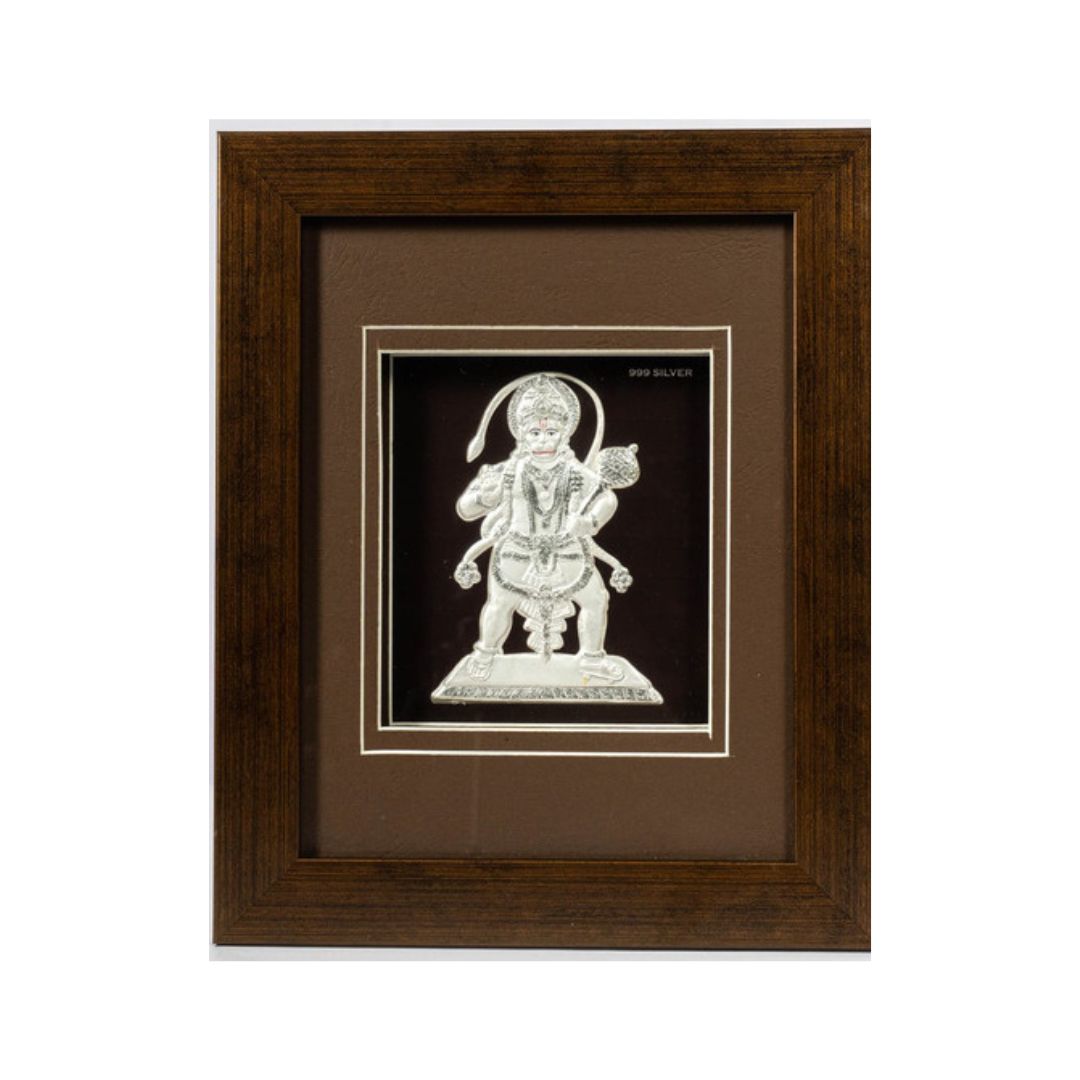 CANDRIN SILVER FRAME/HANUMAN JI SILVER FRAME / HANUMAN JI SILVER FRAME / CANDRIN HANUMAN JI / SILVER FOIL FRAME/ HANUMAN JI / CANDRIN /SILVER FRAME / HANUMAN JI SILVER FRAME