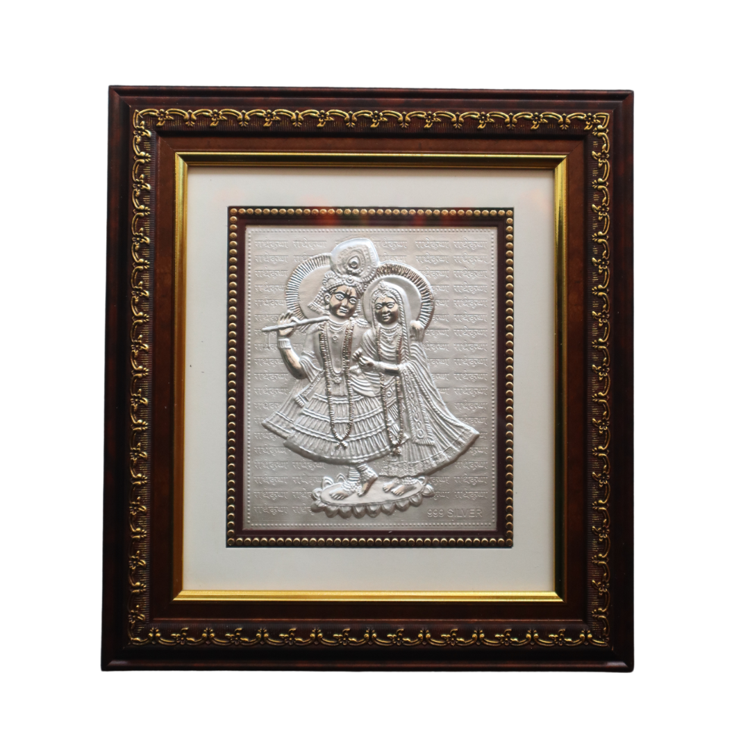 CANDRIN 999 PURE SILVER ELITE ELRK03 RADHA KRISHNA JI FRAME