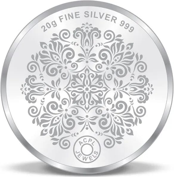 20 gm laxmi ganesh ji silver coin
