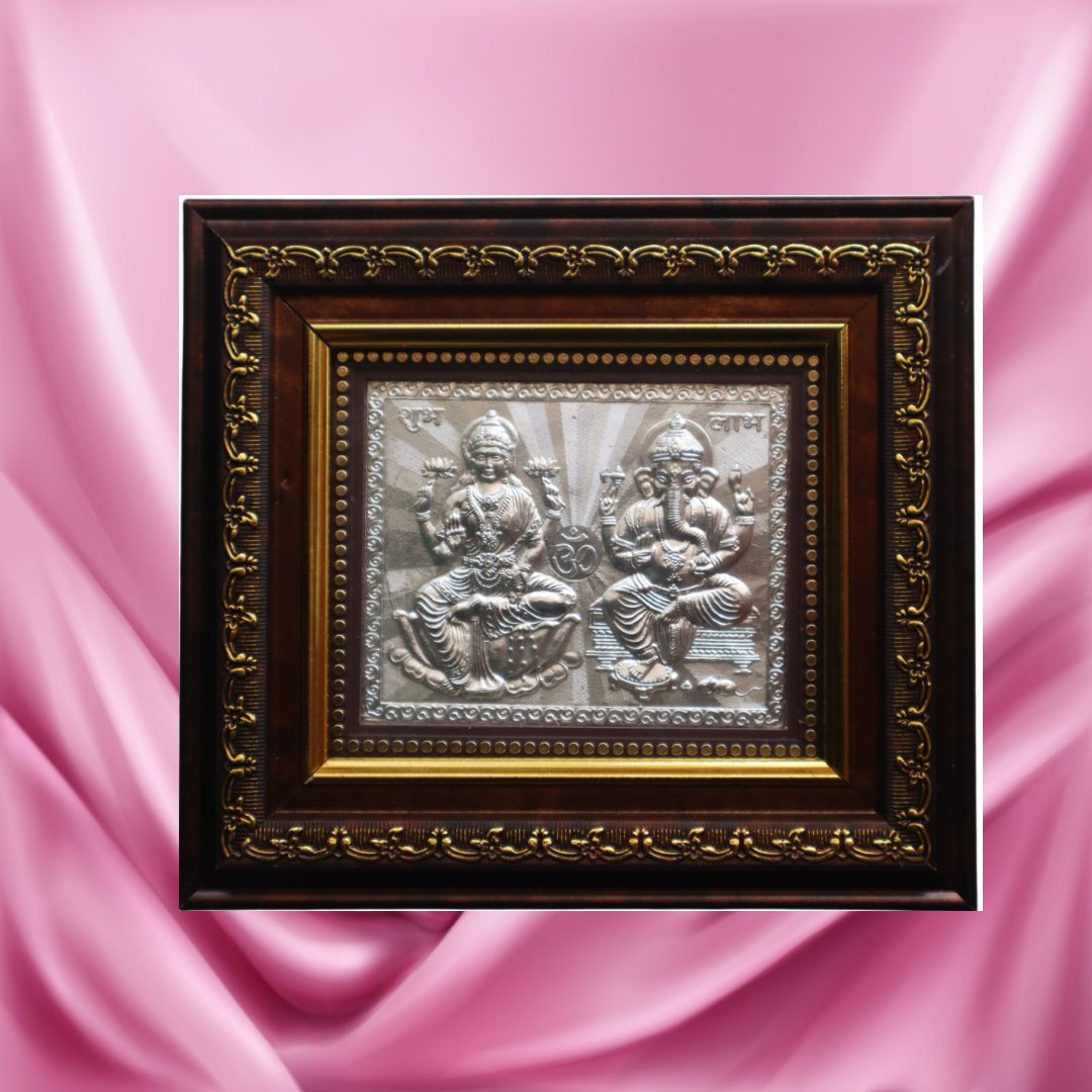 CANDRIN 999 PURE SILVER ELITE ELLG02 LAXMI GANESH JI FRAME