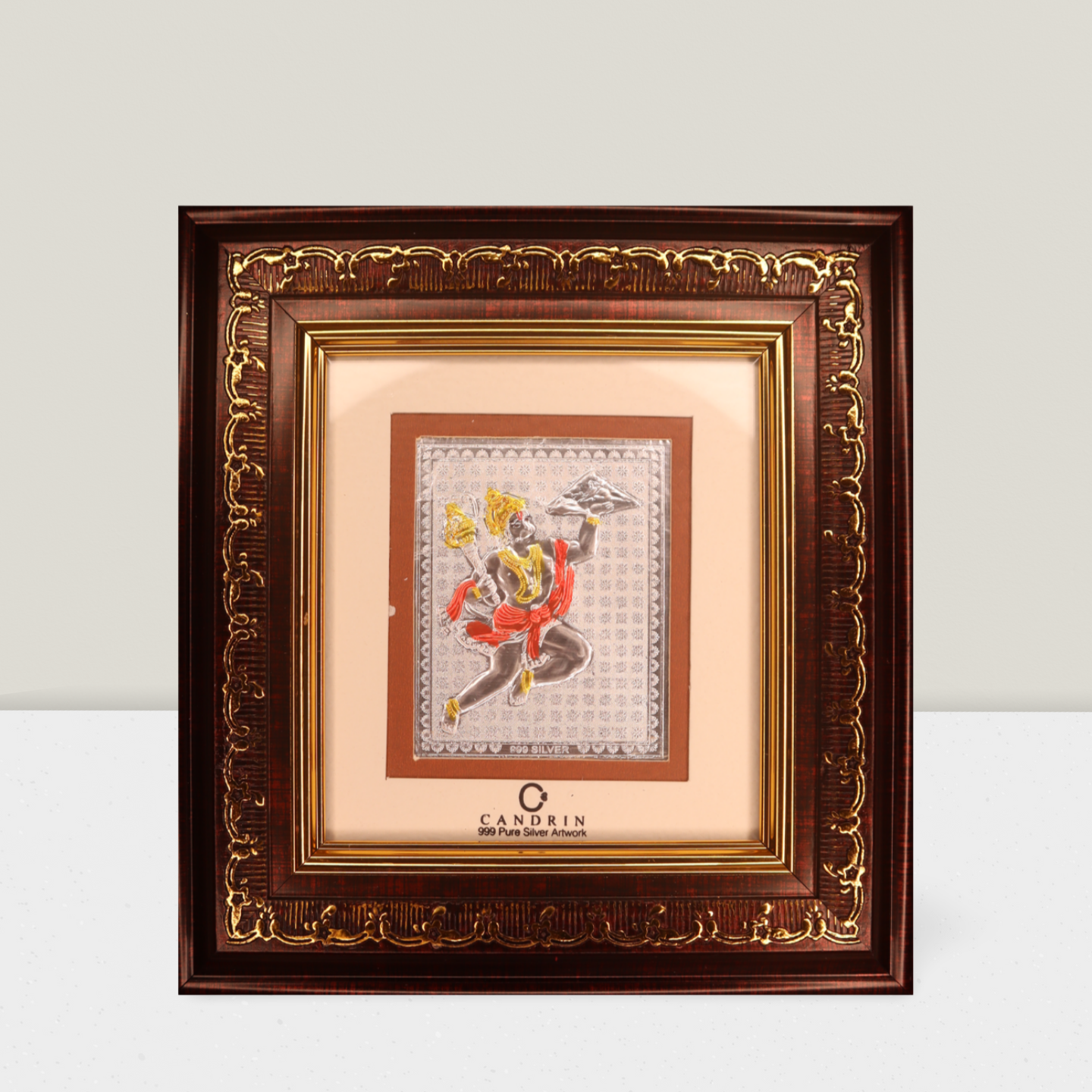 CANDRIN SILVER FRAME/ HANUMAN JI SILVER FRAME / HANUMAN JI SILVER FRAME / CANDRIN HANUMAN JI / SILVER FOIL FRAME/ HANUMAN JI / CANDRIN /SILVER FRAME / HANUMAN JI SILVER FRAME