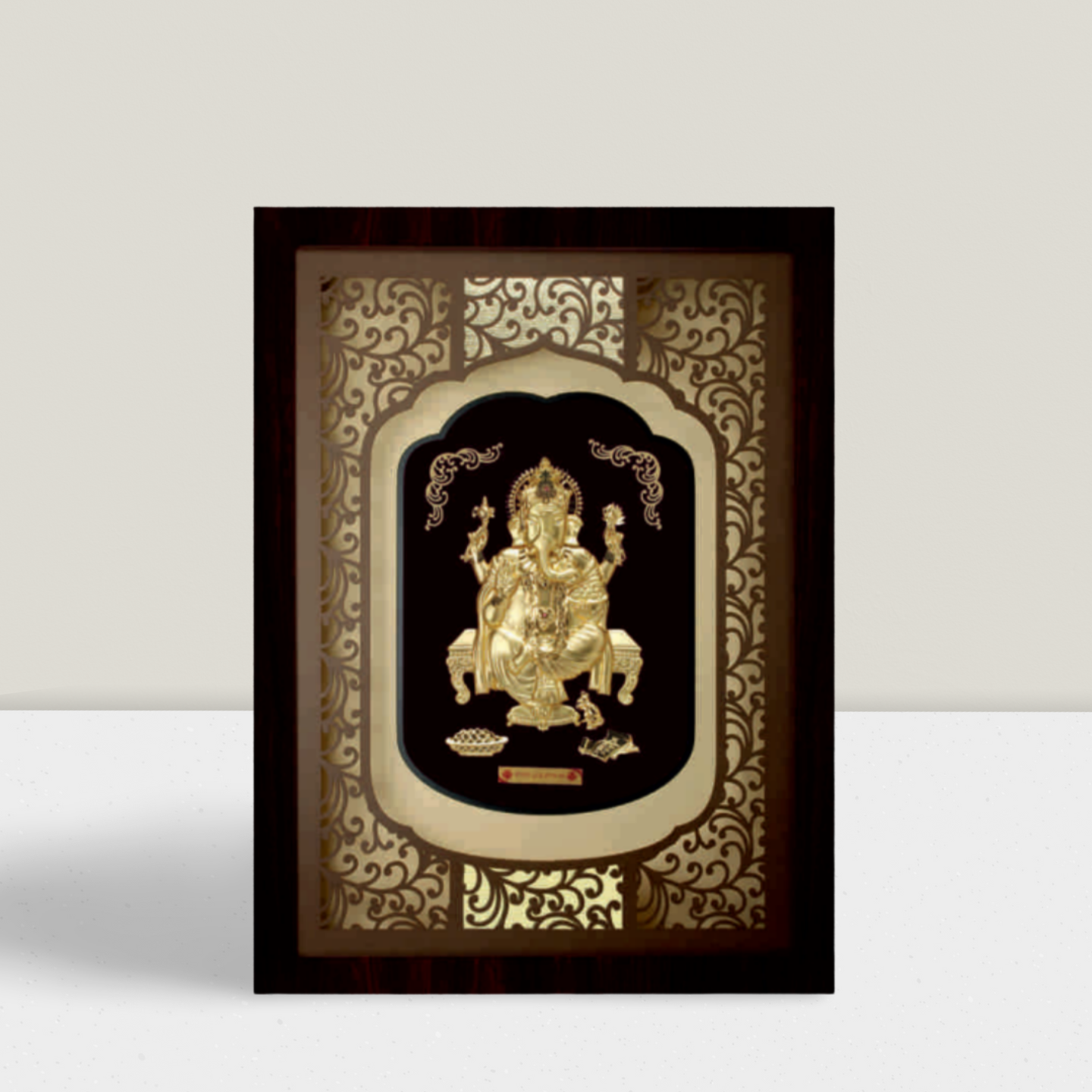 24KT GOLD FOIL ELITE GANESHA FRAME.