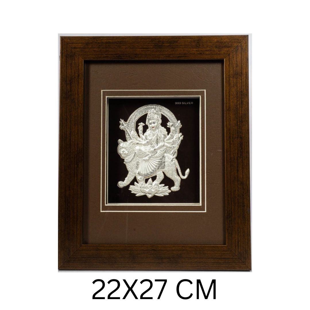 CANDRIN SILVER FRAME/DURGA JI SILVER FRAME / DURGA JI SILVER FRAME / CANDRIN DURGA JI / SILVER FOIL FRAME/ DURGA JI / CANDRIN /SILVER FRAME / DURGA JI SILVER FRAME