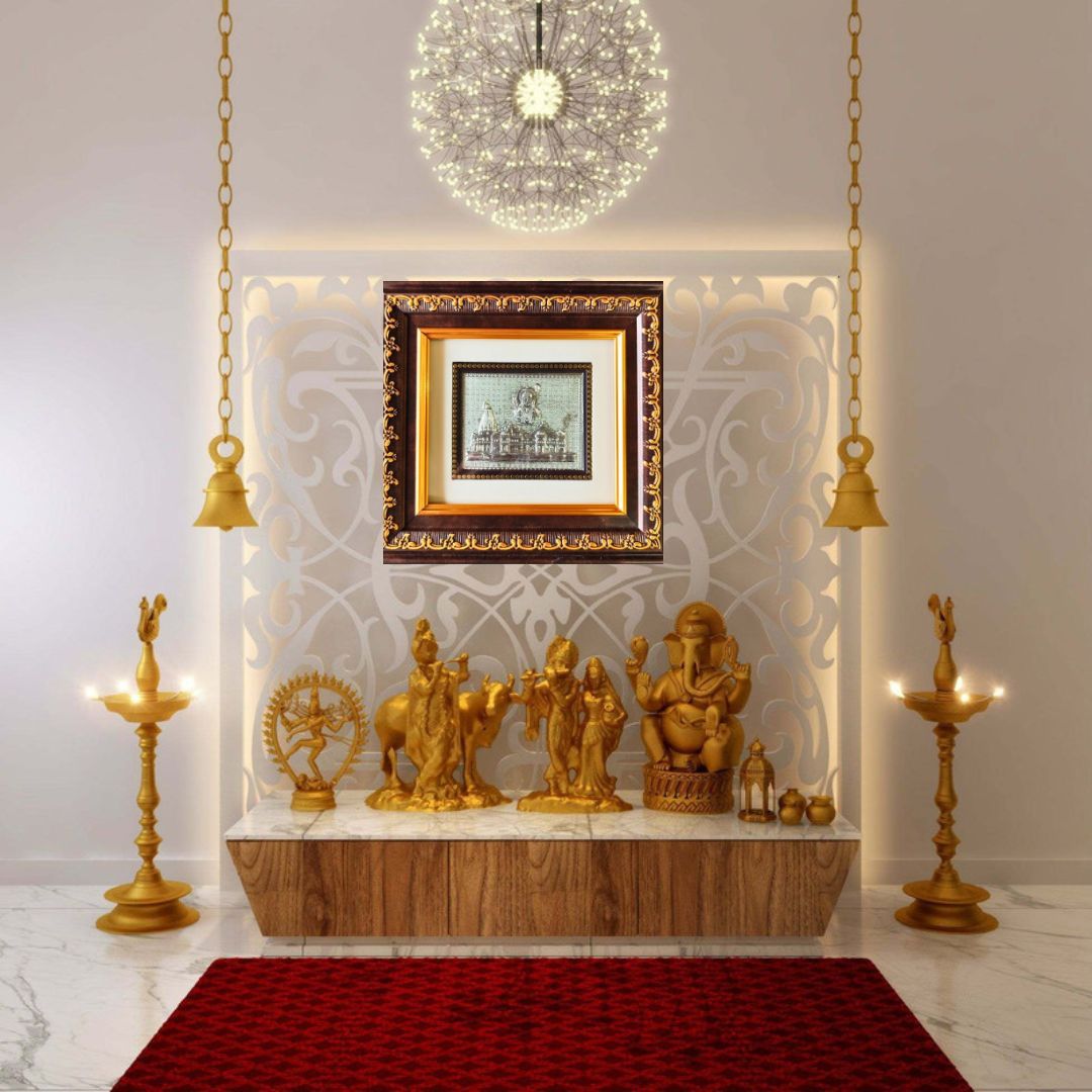 CANDRIN SPECIAL 999 PURE SILVER ELITE RAM MANDIR FRAME