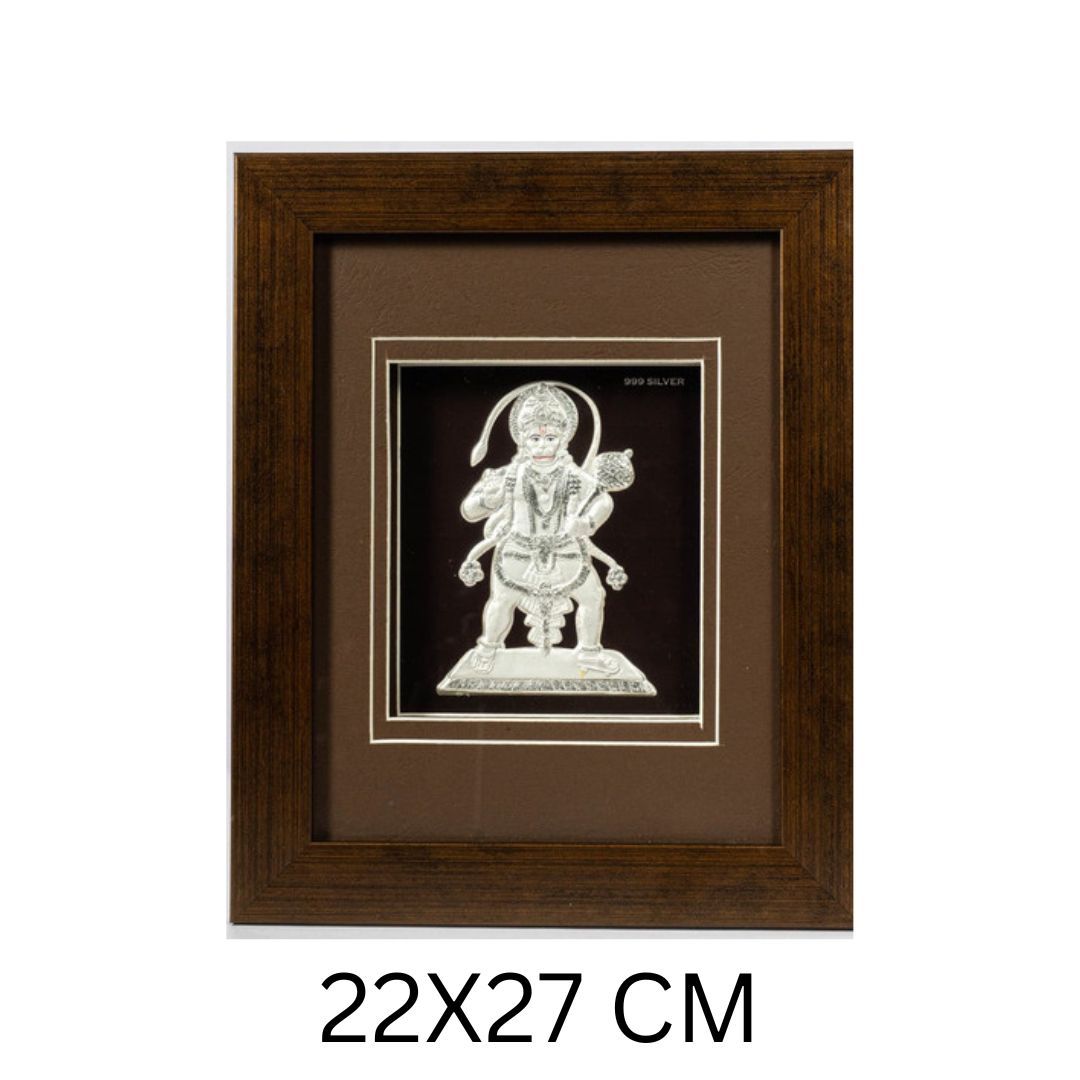 CANDRIN SILVER FRAME/HANUMAN JI SILVER FRAME / HANUMAN JI SILVER FRAME / CANDRIN HANUMAN JI / SILVER FOIL FRAME/ HANUMAN JI / CANDRIN /SILVER FRAME / HANUMAN JI SILVER FRAME