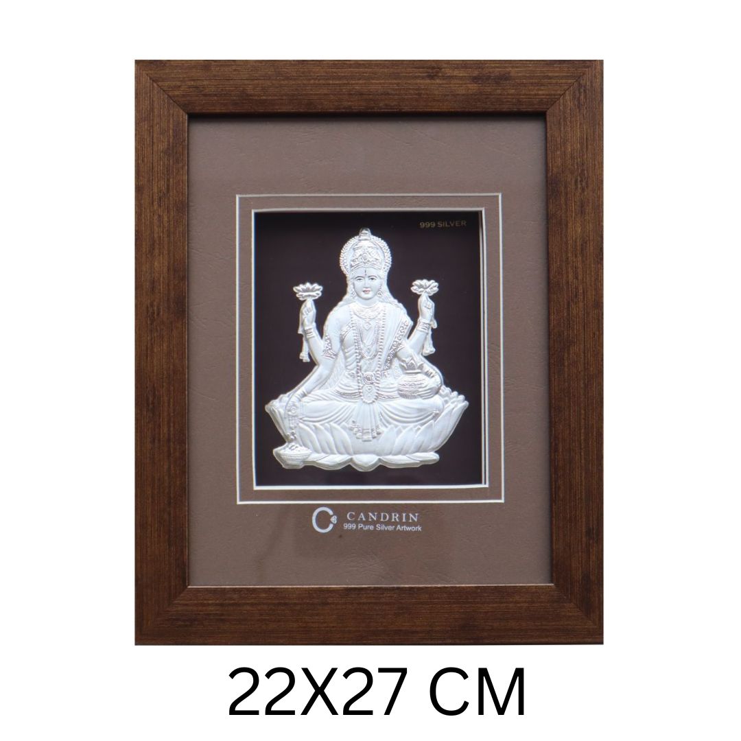 CANDRIN SILVER FRAME/LAXMI JI SILVER FRAME / LAXMI JI SILVER FRAME / CANDRIN LAXMI JI / SILVER FOIL FRAME/ LAXMI JI / CANDRIN /SILVER FRAME / LAXMI JI SILVER FRAME