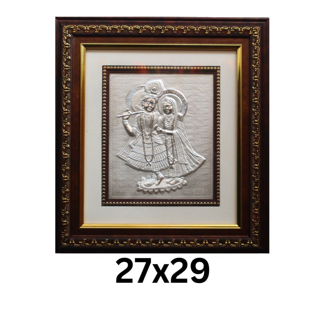 CANDRIN 999 PURE SILVER ELITE ELRK03 RADHA KRISHNA JI FRAME
