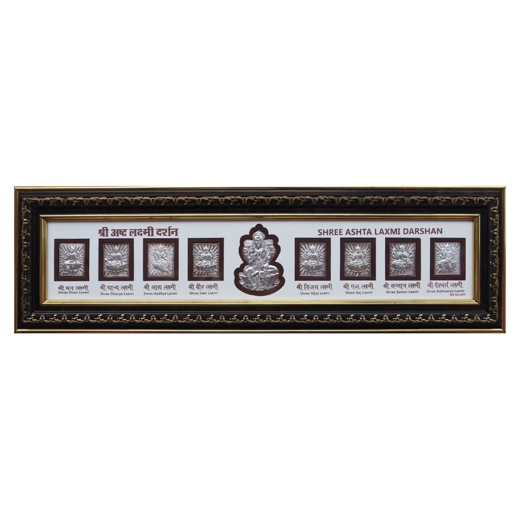 ASHTLAXMI FRAME/ CANDRIN SILVER FRAME / CANDRIN 999 ASTLAXMI FRAME / SILVER FOIL FRAME / DARSHAN FRAME / LAXMI JI FRAME