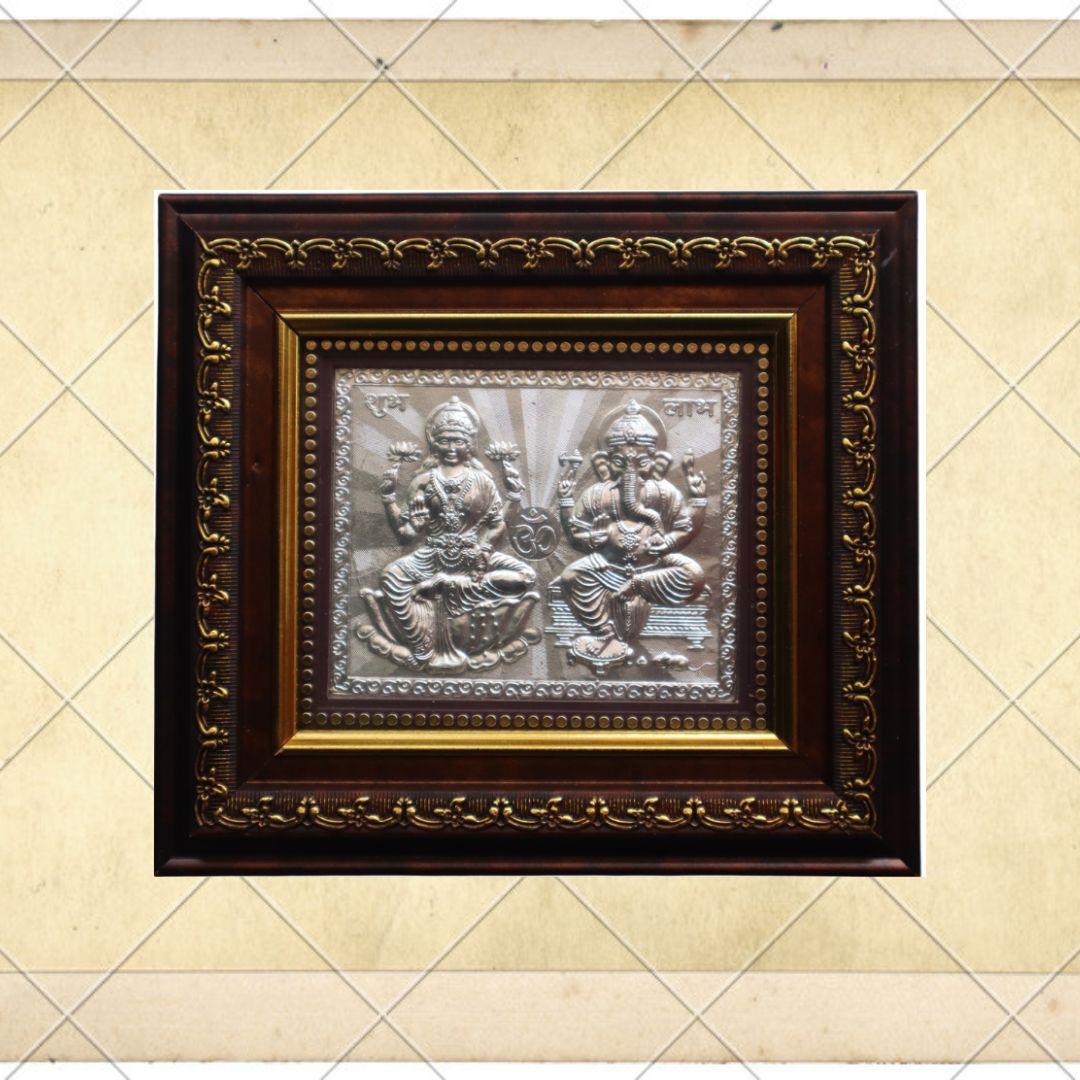 CANDRIN 999 PURE SILVER ELITE ELLG02 LAXMI GANESH JI FRAME