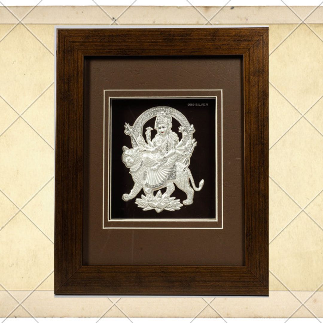 CANDRIN SILVER FRAME/DURGA JI SILVER FRAME / DURGA JI SILVER FRAME / CANDRIN DURGA JI / SILVER FOIL FRAME/ DURGA JI / CANDRIN /SILVER FRAME / DURGA JI SILVER FRAME