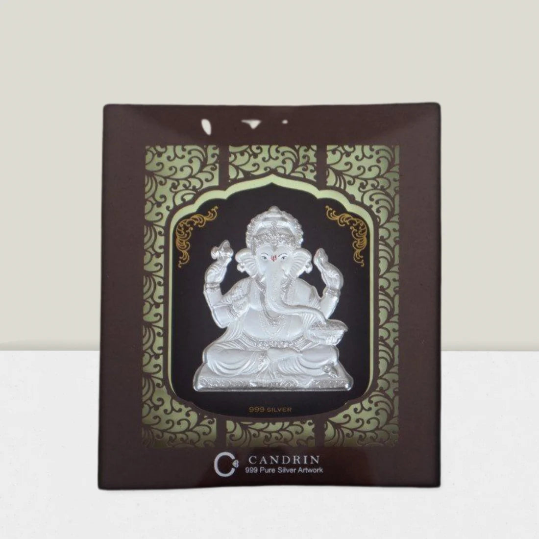CANDRIN SILVER FOIL GANESH JI /GANESH JI SILVER FRAME / GANESH JI SILVER FRAME / CANDRIN GANESH JI / SILVER FOIL FRAME/ GANESH JI / CANDRIN /SILVER FRAME / GANESH JI SILVER FRAME