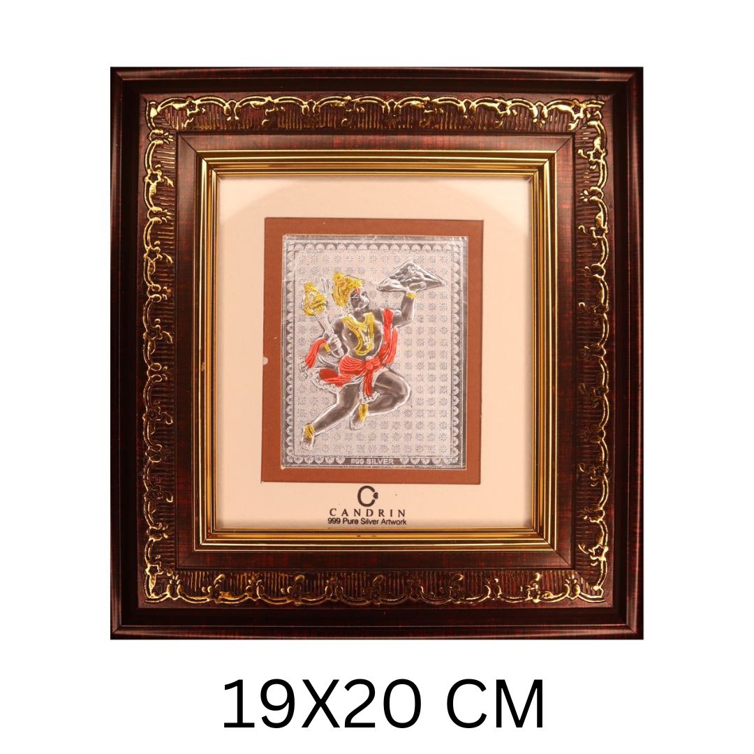 CANDRIN SILVER FRAME/ HANUMAN JI SILVER FRAME / HANUMAN JI SILVER FRAME / CANDRIN HANUMAN JI / SILVER FOIL FRAME/ HANUMAN JI / CANDRIN /SILVER FRAME / HANUMAN JI SILVER FRAME