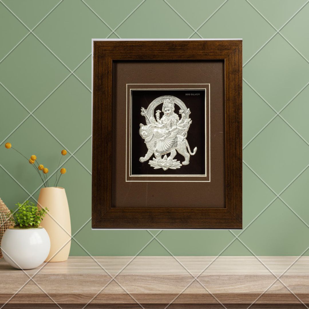 CANDRIN SILVER FRAME/DURGA JI SILVER FRAME / DURGA JI SILVER FRAME / CANDRIN DURGA JI / SILVER FOIL FRAME/ DURGA JI / CANDRIN /SILVER FRAME / DURGA JI SILVER FRAME