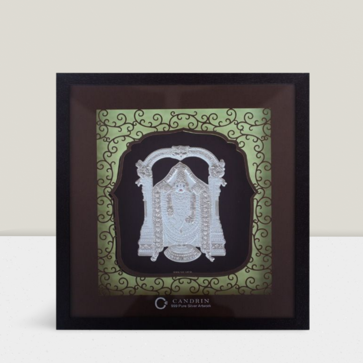 CANDRIN 999 SILVER FRAME TIRUPATI BALA JI LED FRAME / SILVER FOIL FRAME / SILVER GOD FRAME / HANUMAN JI SILVER FRAME / SILVER LED FRAME / Venkateshwara Swami JI FRAME / SILVER FOIL FRAME