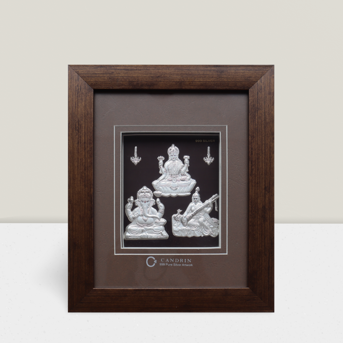 CANDRIN SILVER FRAME/ Laxmi Ganesh Saraswati Ji SILVER FRAME / Laxmi Ganesh Saraswati Ji SILVER FRAME / CANDRIN Laxmi Ganesh Saraswati Ji / SILVER FOIL FRAME/ Laxmi Ganesh Saraswati Ji / CANDRIN /SILVER FRAME / Laxmi Ganesh Saraswati Ji SILVER FRAME