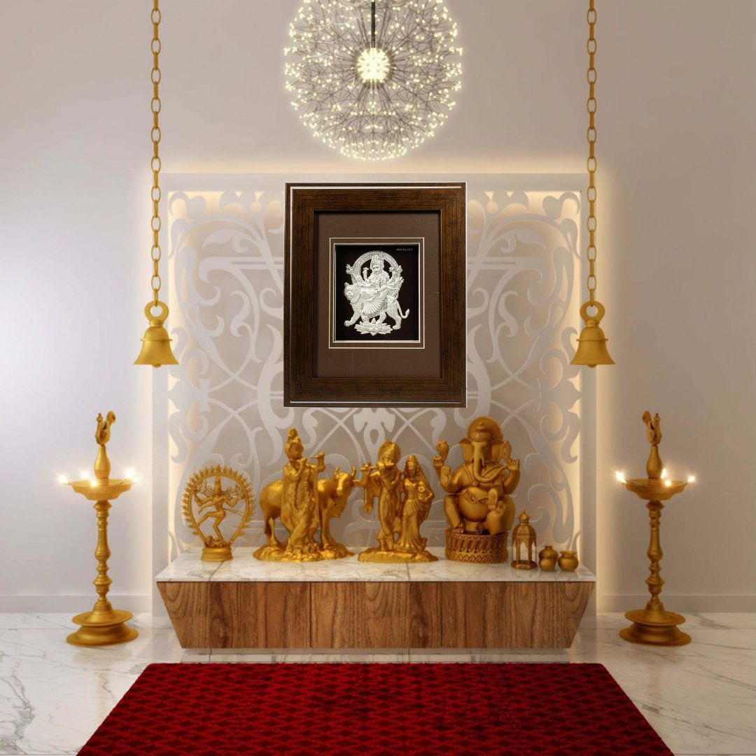 CANDRIN SILVER FRAME/DURGA JI SILVER FRAME / DURGA JI SILVER FRAME / CANDRIN DURGA JI / SILVER FOIL FRAME/ DURGA JI / CANDRIN /SILVER FRAME / DURGA JI SILVER FRAME