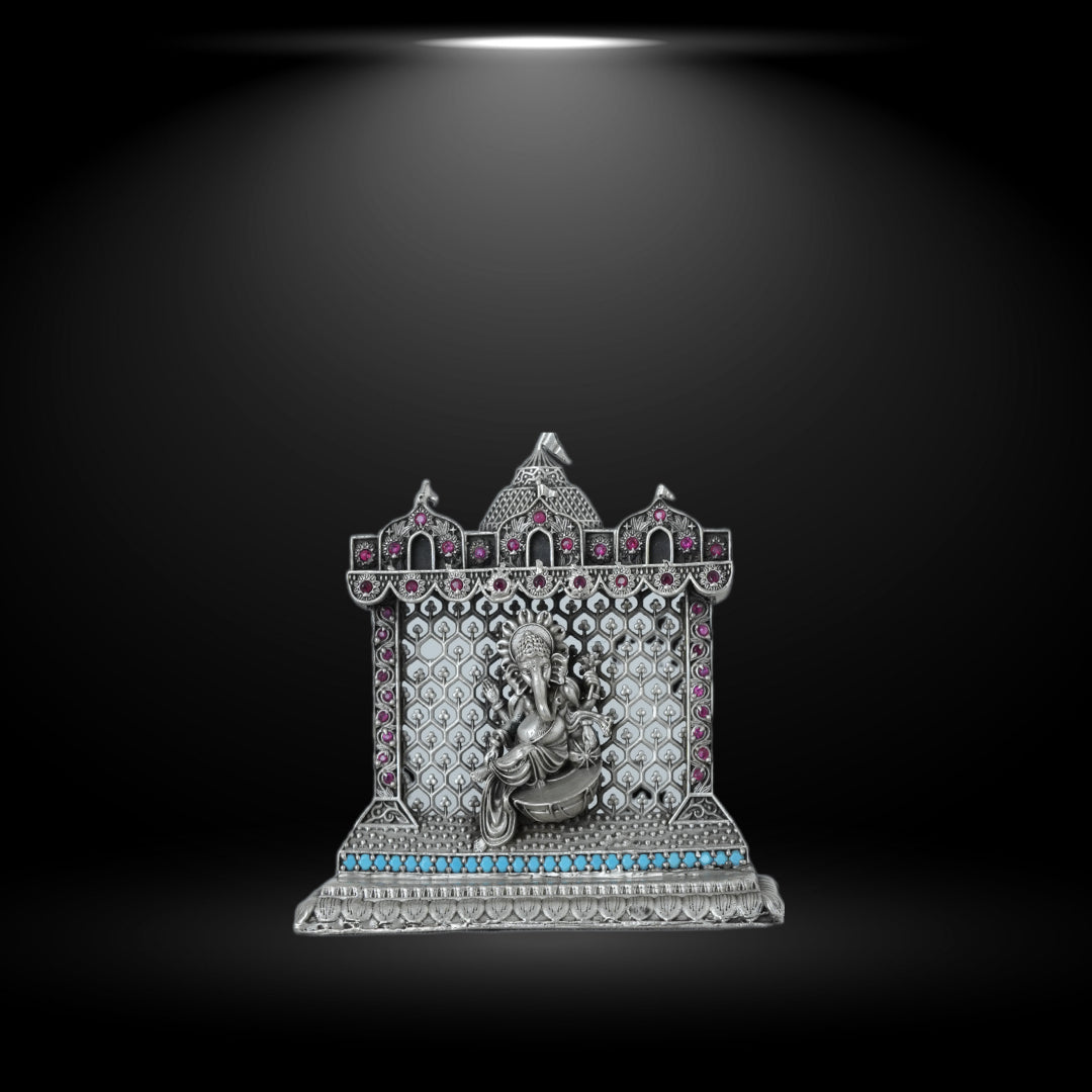Candrin 925 Dhol Ganesha 2D Idol