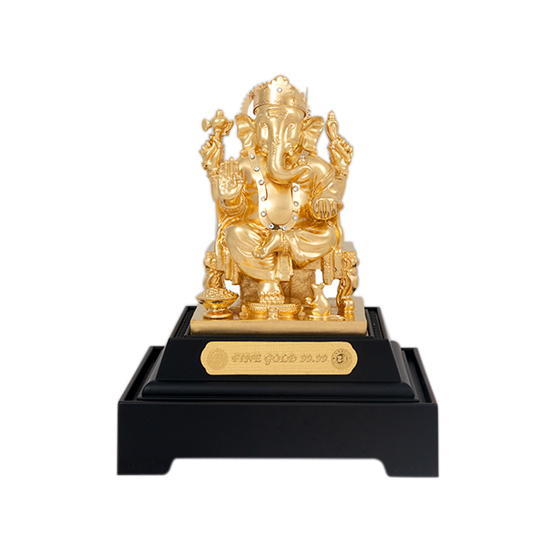 24KT Gold Foil Ganesha Window Frame