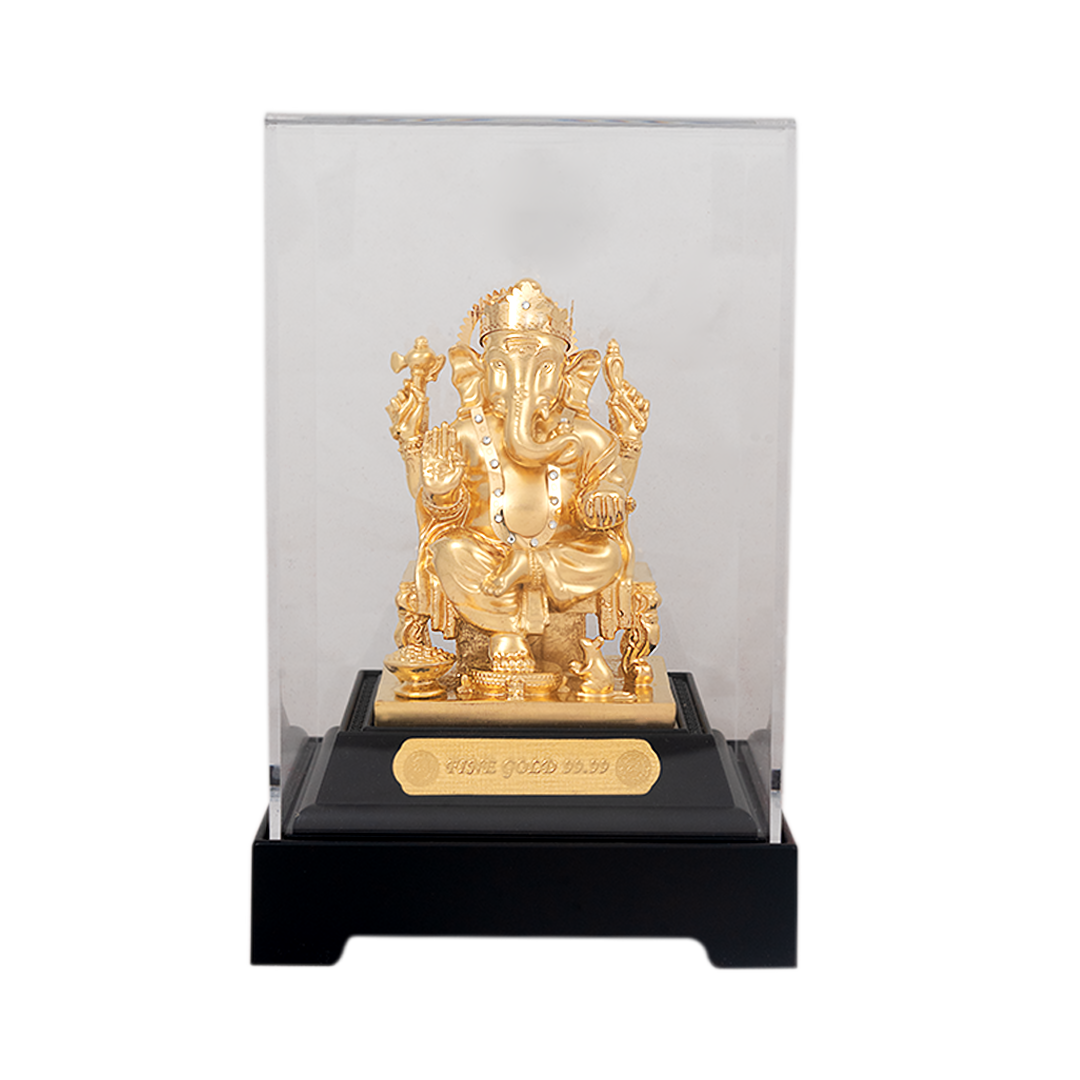 24KT Gold Foil Ganesha Window Frame