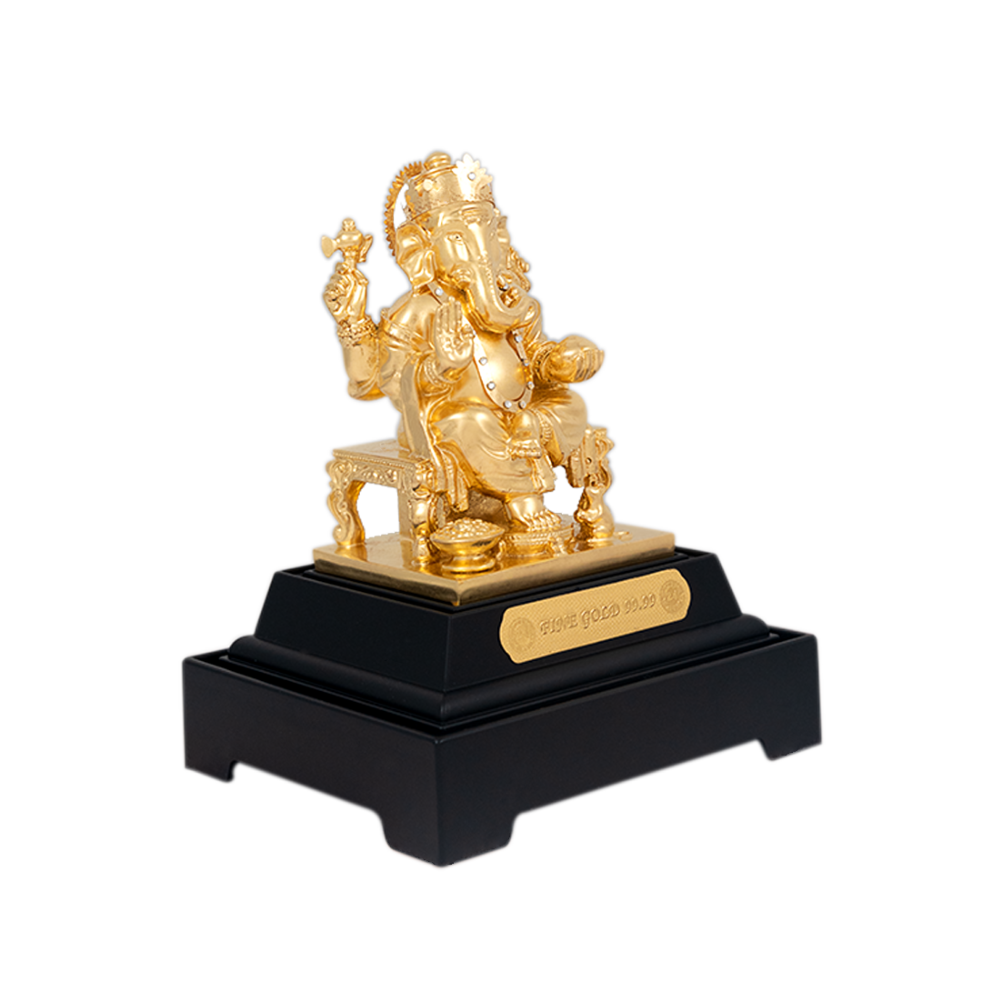 24KT Gold Foil Ganesha Window Frame