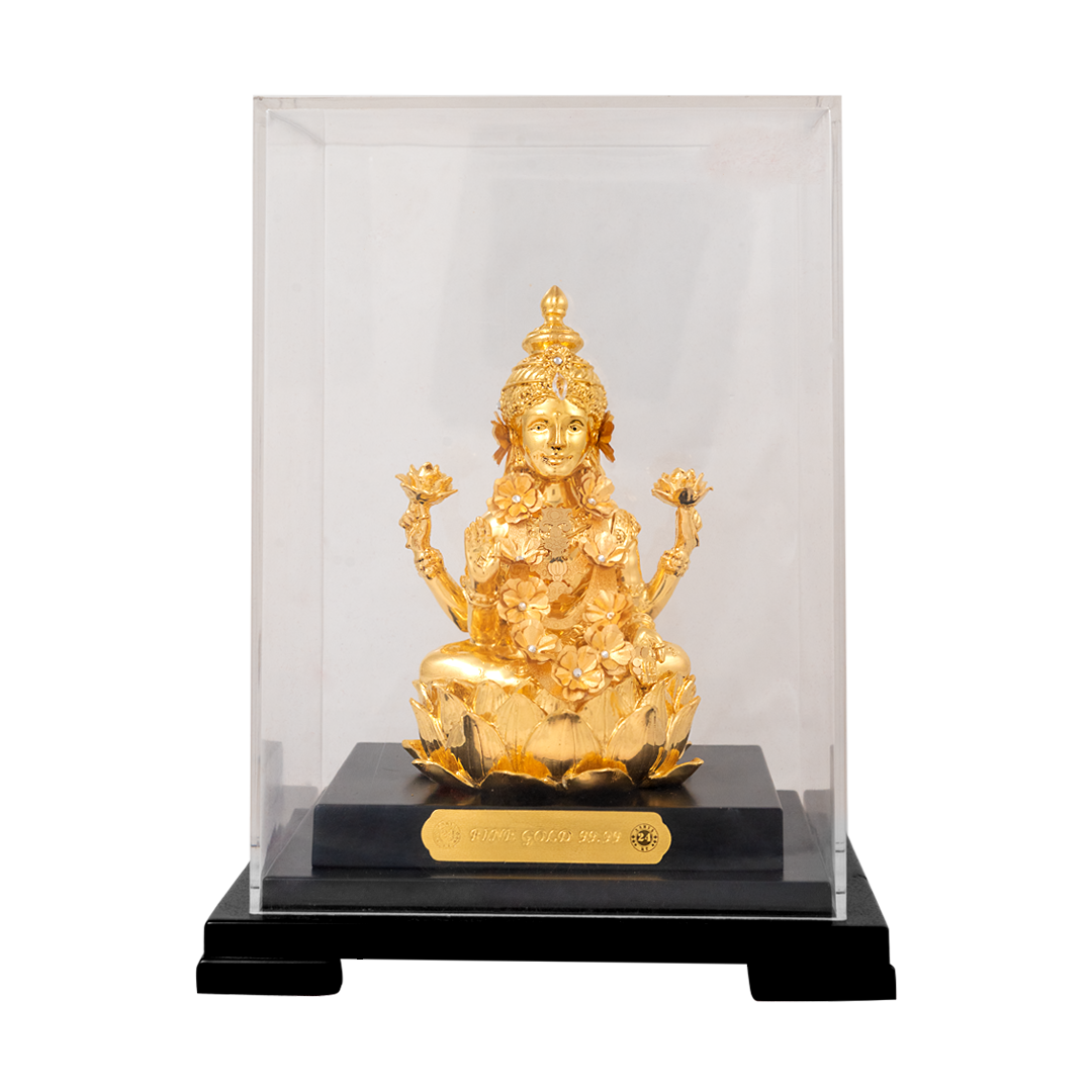 24 KT गोल्ड फ़ॉइल लक्ष्मी जी विंडो फ़्रेम