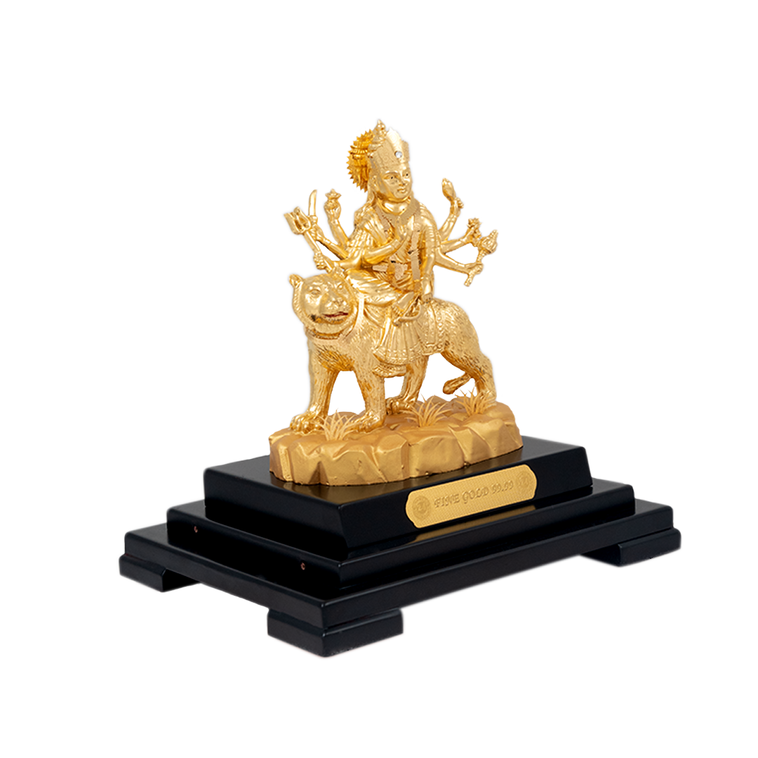 24KT Gold Foil Durga Ji Window Frame
