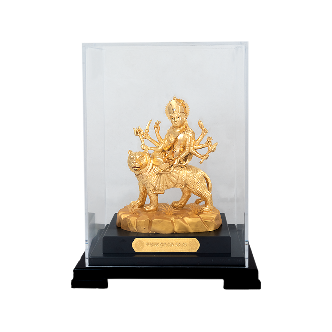 24KT Gold Foil Durga Ji Window Frame