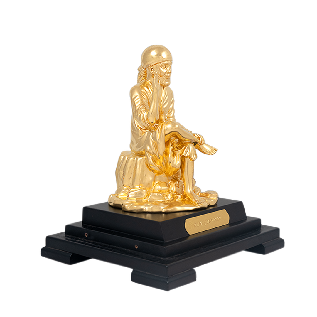 24KT Gold Foil Sai Baba Window Frame