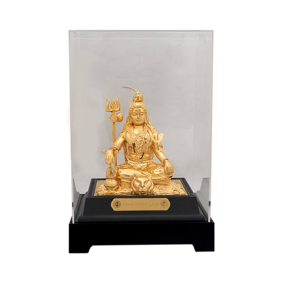 24 KT Gold Foil Shiv Ji Window Frame
