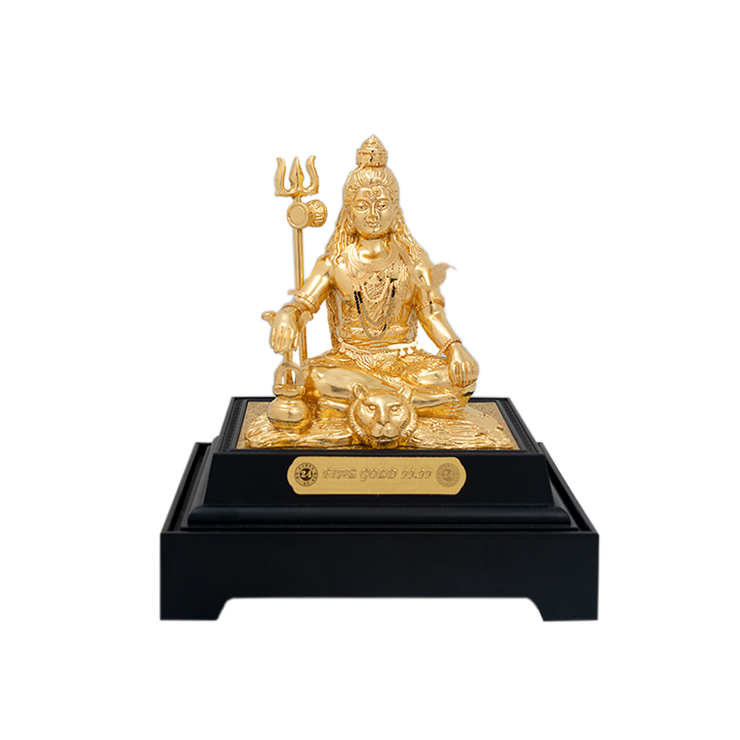 24 KT Gold Foil Shiv Ji Window Frame