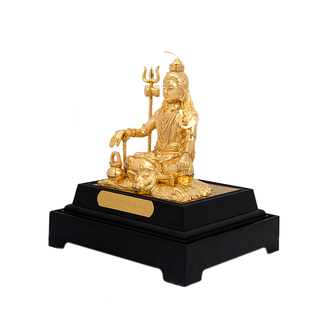 24 KT Gold Foil Shiv Ji Window Frame
