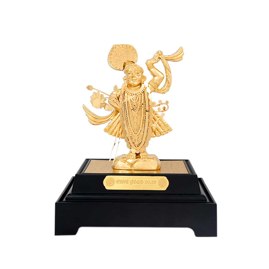 24KT Gold Foil Shree Nath Ji Window Frame
