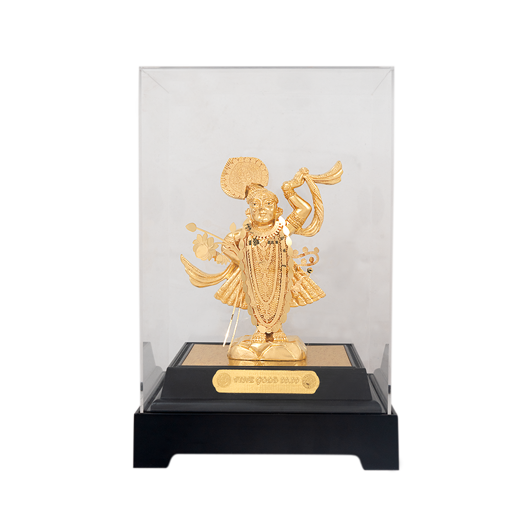 24KT Gold Foil Shree Nath Ji Window Frame