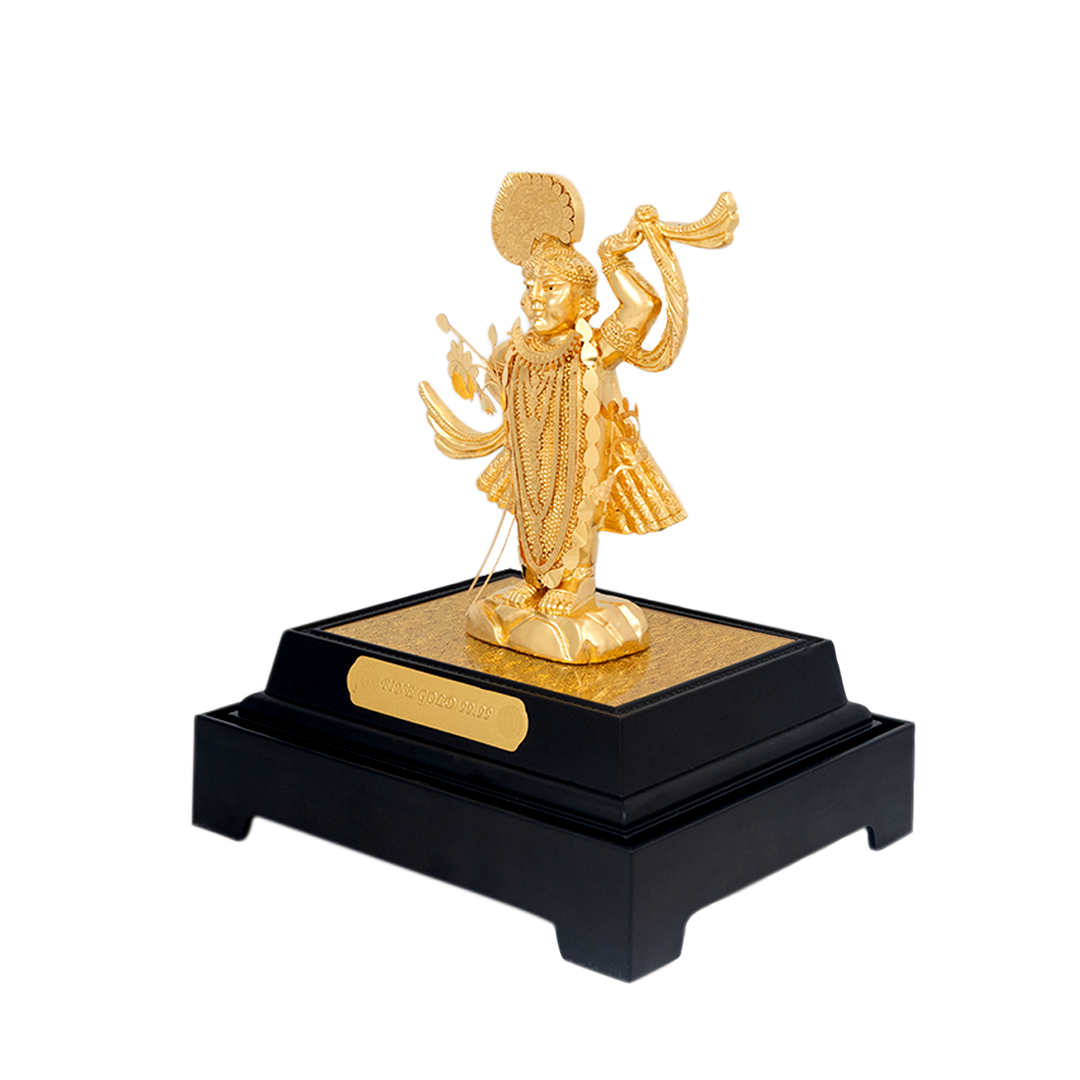 24KT Gold Foil Shree Nath Ji Window Frame