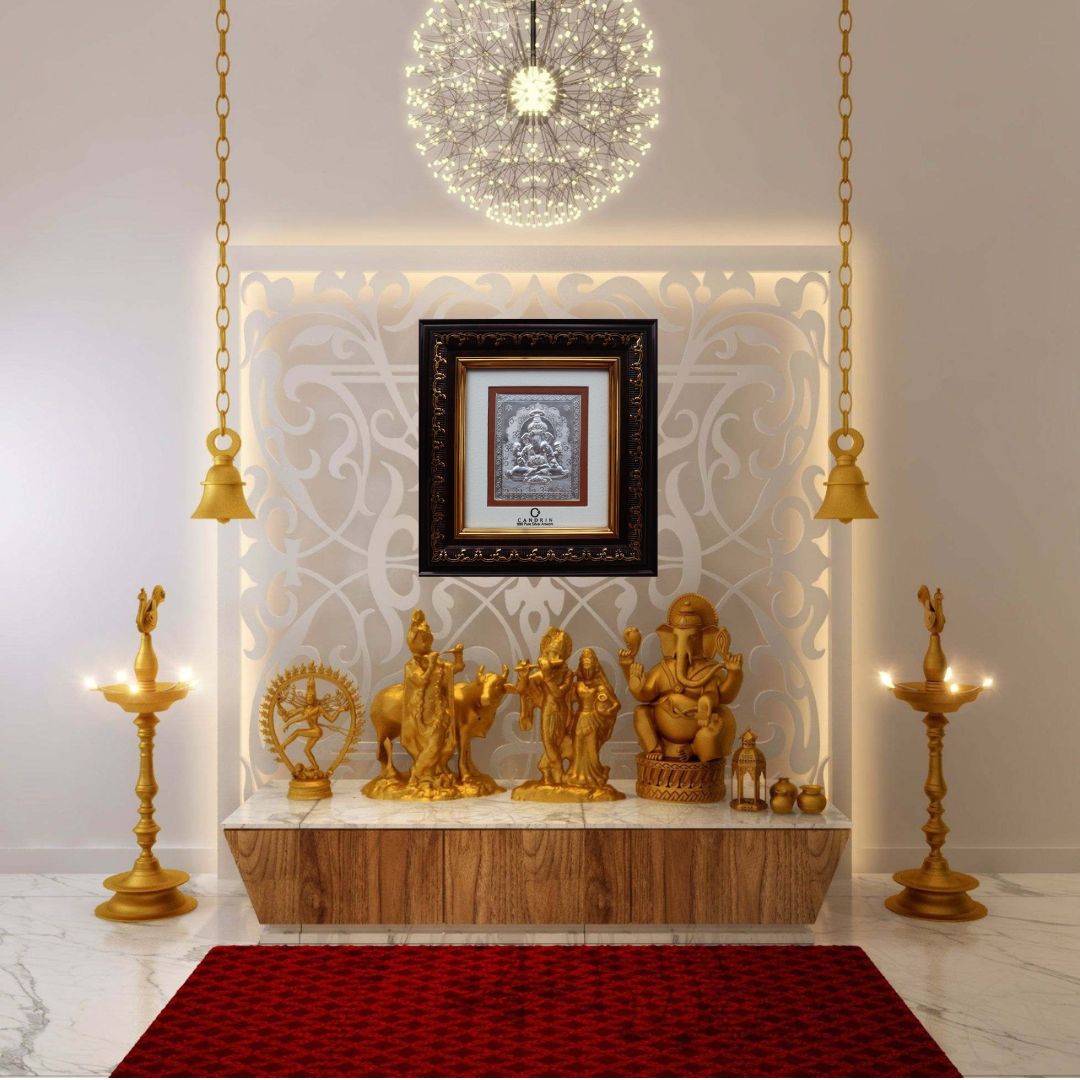 CANDRIN SILVER FRAME GANESHA SILVER FRAME 999 SILVER FRAME CANDRIN SILVER FRAME CHANDI KI FRAME SILVER GOD FRAME ELITE SILVER COLLECTION ELITE FRAME /GANESH JI / SIDHIVINAYAK/ LAALBAGH KE RAJA/ DAGDU SETH/