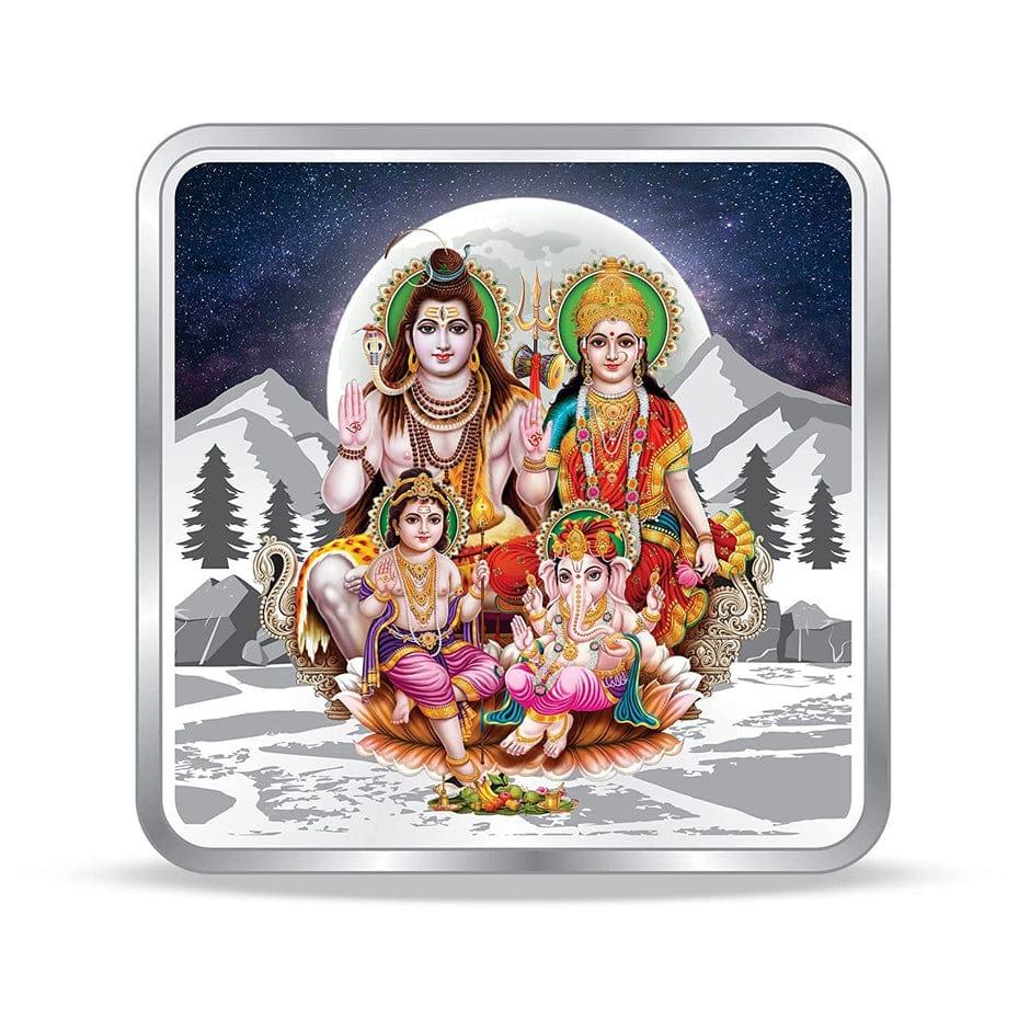 20 GM Shiv Pariwar 99.9 Silver Coin