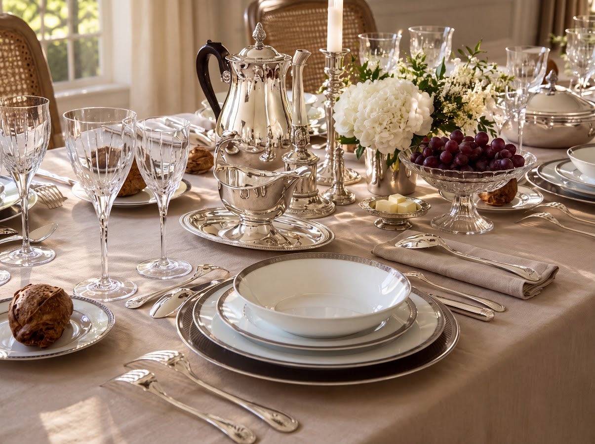 Silver plated dinner set