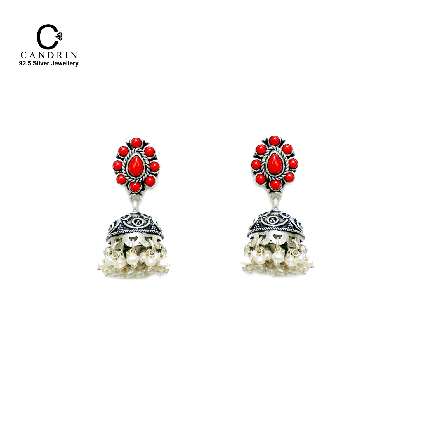 silver antique jhumki/ Sahana earring/ 925 sterling silver/